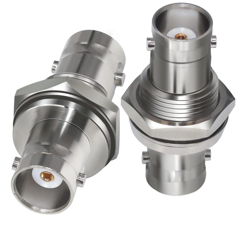 BNC メス バルクヘッド コネクタ TUOLNK BNC メス - BNC メス パネル マウント 同軸 アダプタ CCTV セキュリティ カメラ用 2個
