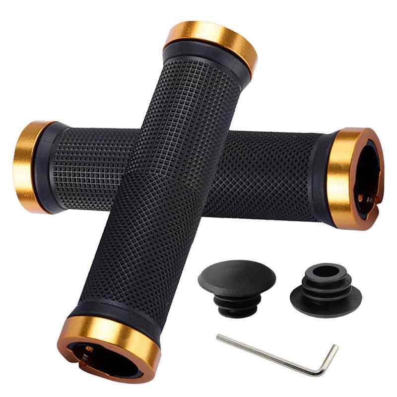 Topatrol 自転車 グリップ ハンドルグリップ 滑り止め ゴム製 マウンテンバイク用 折りたたみ式 クロスバイクに対応 自転車用ハンドルグリップ 左右セット 汎用 内径22mm 六角レンチ付き