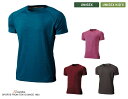 フィットネス ショートスリーブ Tシャツ (wundou) P-710 メンズ 半袖 無地 軽量 薄手 ストレッチ ランニング ジョギング