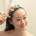 白馬毛の頭皮ブラシ さくら 天然毛 白馬毛 フケ 臭い 抜け毛 頭皮の汚れ お風呂 ヒノキ 完全植毛 マッサージ アートブラシ 日本製(4)