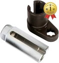 【楽天ランキング1位入賞】o2センサー ソケット 22mm 工具 シルバーxブラック 2点セット
