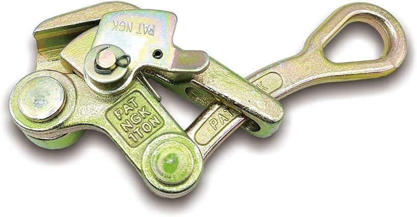 カムラー シメラー ワイヤー ロープ 電子工作 掴線器 電設 農園 クランパー 1t