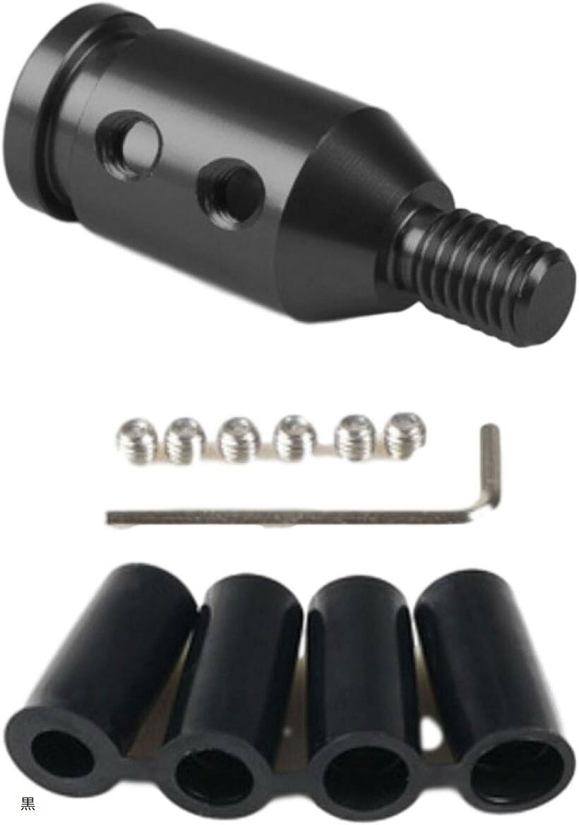 morytrade シフトノブ 変換アダプター M10 x 1.5 シフトレバー ネジアダプター 自動車 汎用 黒