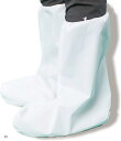 シューズカバー 防水 自転車 使い捨て ブーツ型 靴カバー 不織布 ロング 厚手 フリーサイズ 10足セット 白