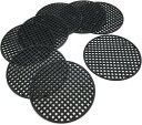 ハサミでカットできる 鉢底ネット 20枚 円形メッシュシート 直径75mm 厚1.4mm 網目2x2mm プラスチック ボトムネット 鉢底アミE712
