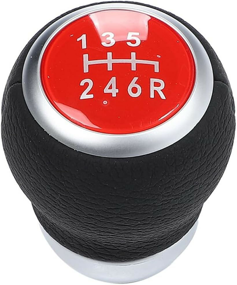 互換品 シフトノブ スバル 6速MT レッド マニュアル ギアシフトノブ (レッドR右下-6速)