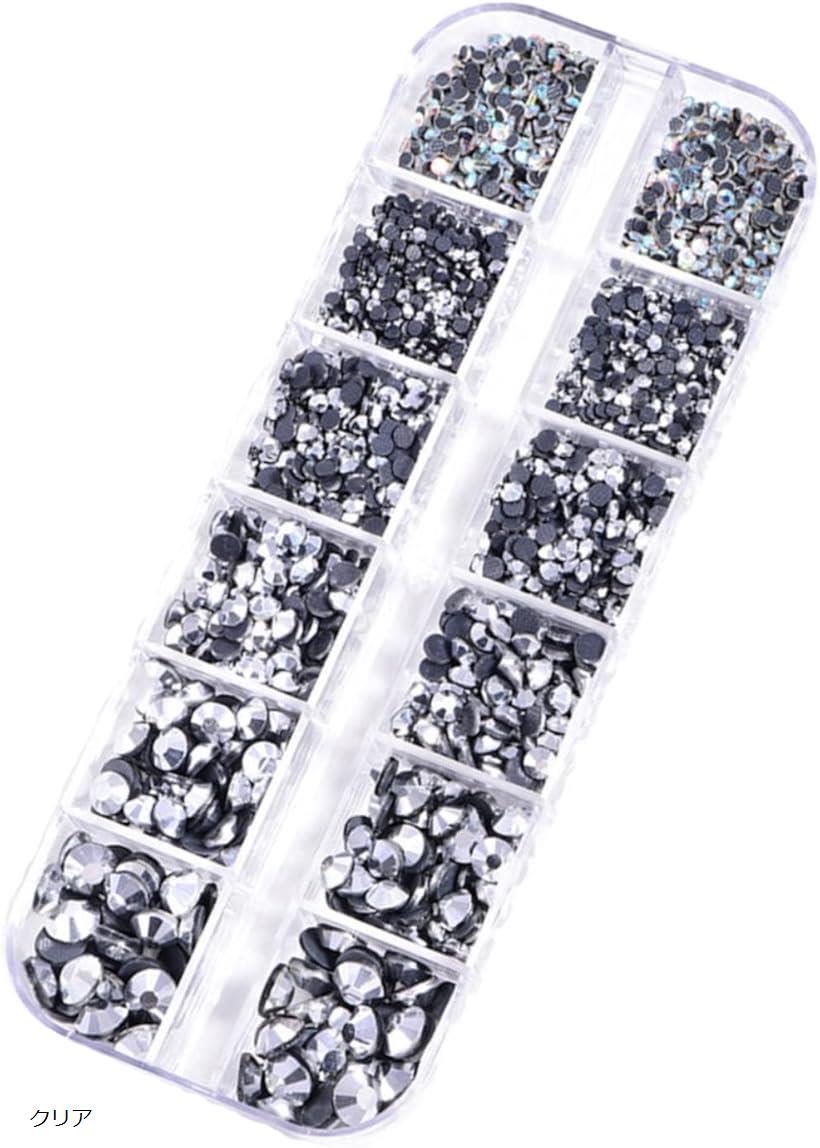 ラインストーン ネイル デコパーツ SS6 ～ SS30 セット AB クリア