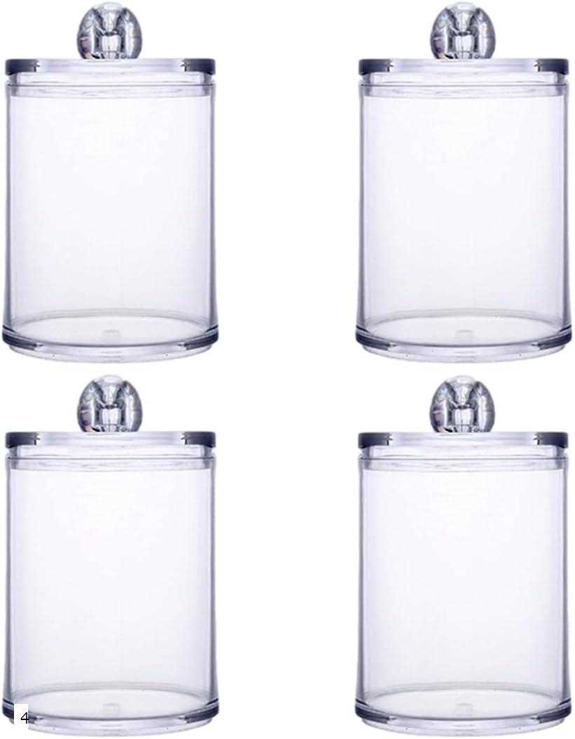 アクリル ケース 4個セット 綿棒 入れ おしゃれ 収納 コットン 綿球 歯間ブラシ ようじ コスメ 小物 ボ..