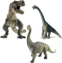 恐竜 おもちゃ ブラキオサウルス ティラノサウルス フィギュア 6+(3)