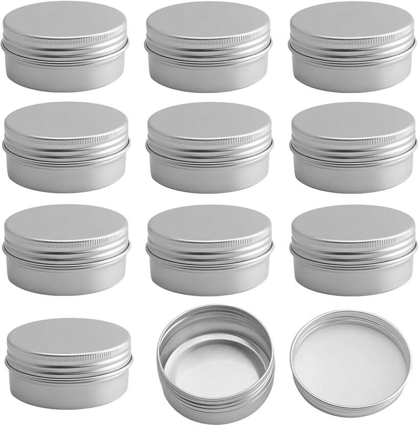 Refill, Atomizers - アルミ缶 クリームケース 詰め替え容器 小分け容器 12個セット 40ml (クリーム, 40ml)