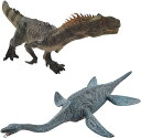 恐竜 フィギュア セット アロサウルス プレシオサウルス 海 おもちゃ 6+