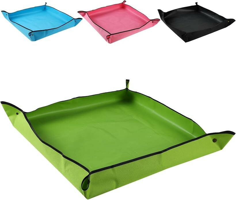 Rakuten - 園芸シート 植え替えマット 防水 ガーデニング 洗える 選べるサイズ 75 x cm グリーン (グリーン, 75 x 75 cm)