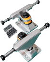 スケートボードトラック セット スペーサー ワッシャー ビス アクセルナット 付き スケボー クルーザー デッキ 対応 Skateboard Trucks