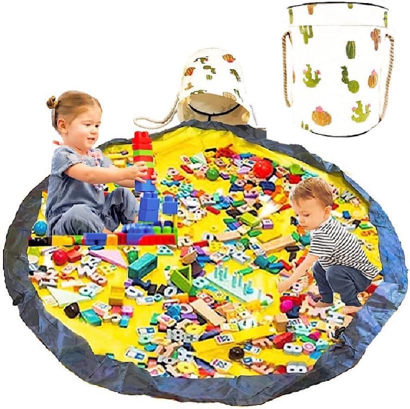 TheMUSE おもちゃ 収納バッグ プレイマット 折り畳み 収納マット 収納袋 ブロック片づけ ランドリー収納