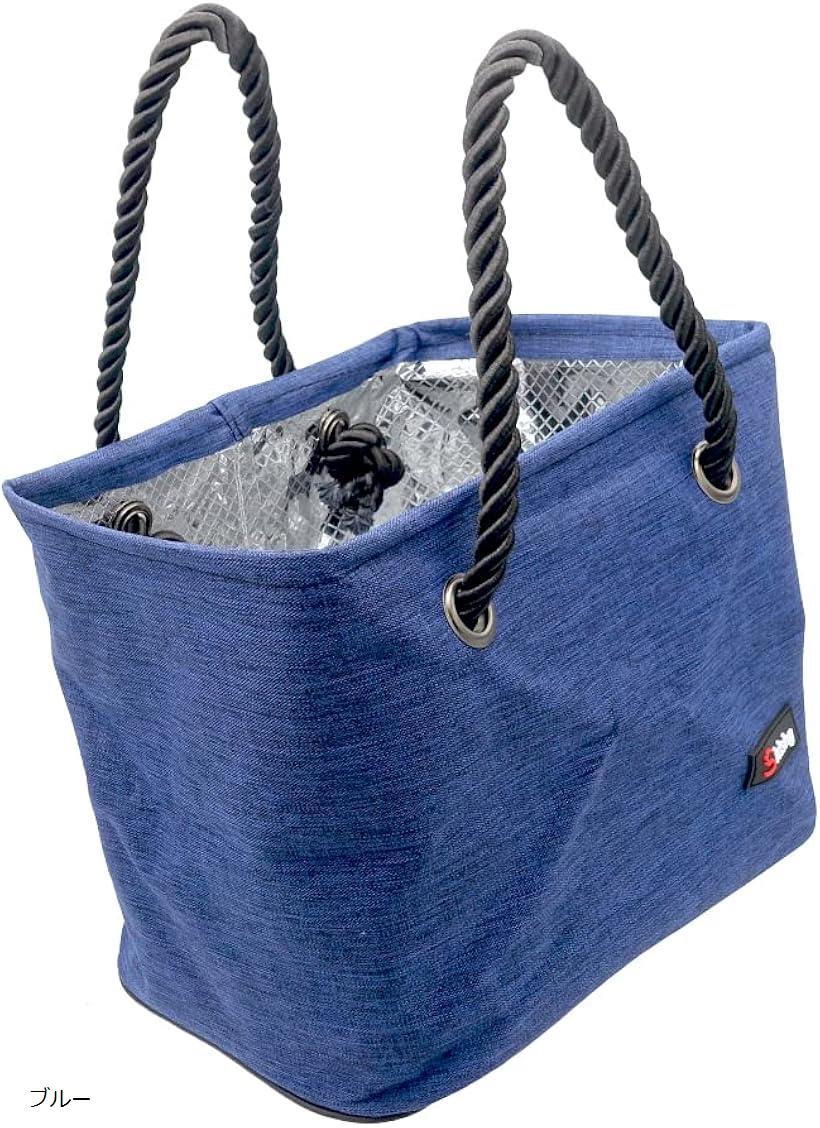 スパバッグ 温泉グッズ収納 縦・横入れ可能 マチ広設計 ロープハンドル 防水性 メッシュ底 ブルー