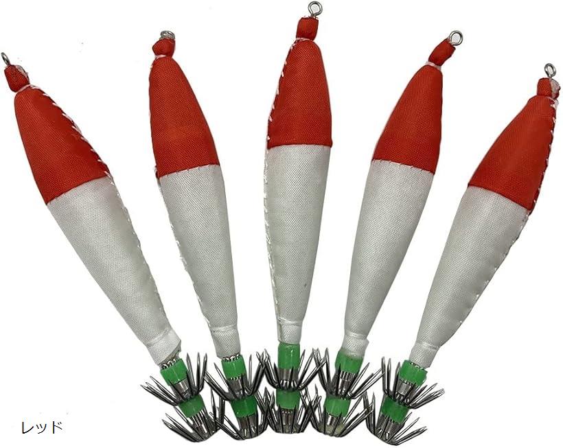 J-base 定番の浮きスッテ 4号 5本セット イカメタル イカ釣り 仕掛け 夜行 ケンサキ マイカ スルメイカ..