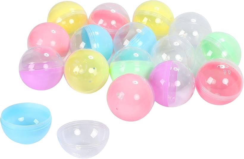 カプセル 65mm 少し大きいサイズ パステルx透明 アソート 50個セット