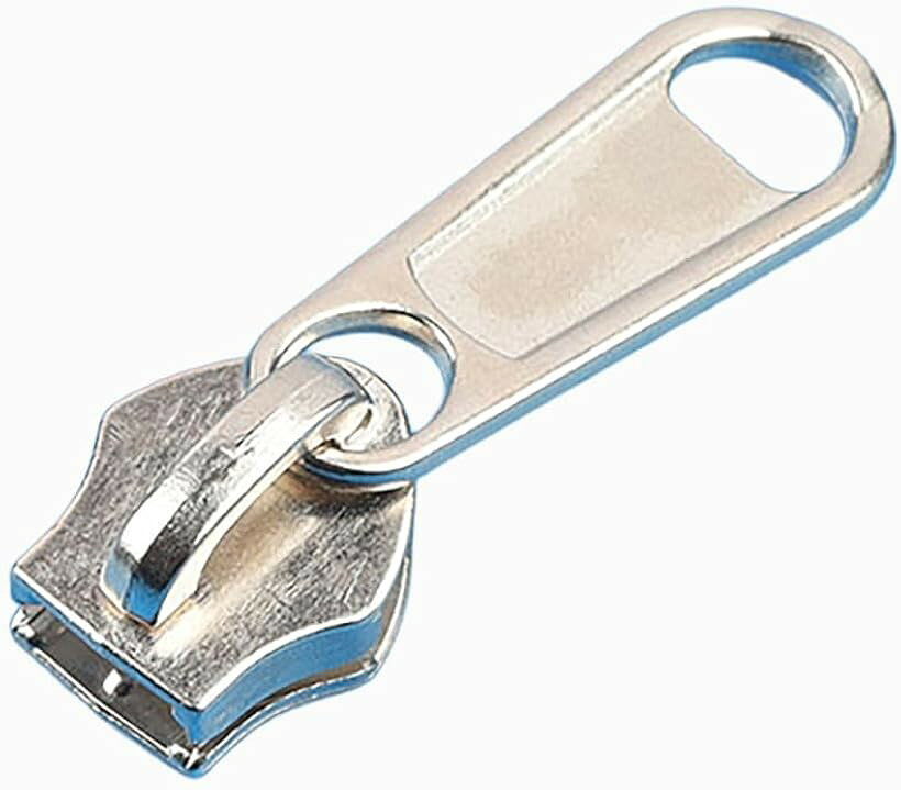 Fasteners - ファスナー 引き手 修理 スライダー 20個セット 2サイズ ナイロン製 引っ張りスライダー 取換 耐久性のあるジッパーヘッド 取り外し可能で再利用可能なジッパー交換スライダー (シルバー, ＃8)