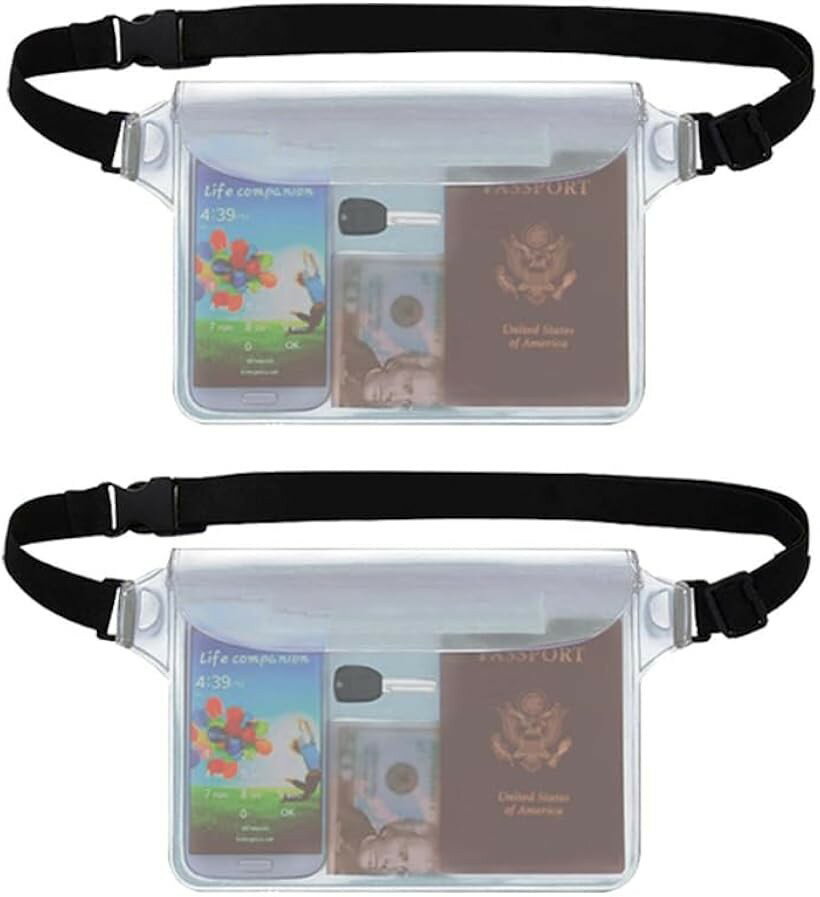 Water-Resistant Cases - 防水ポーチ 2個セット IPX8 スマホケース (ホワイト2個セット)