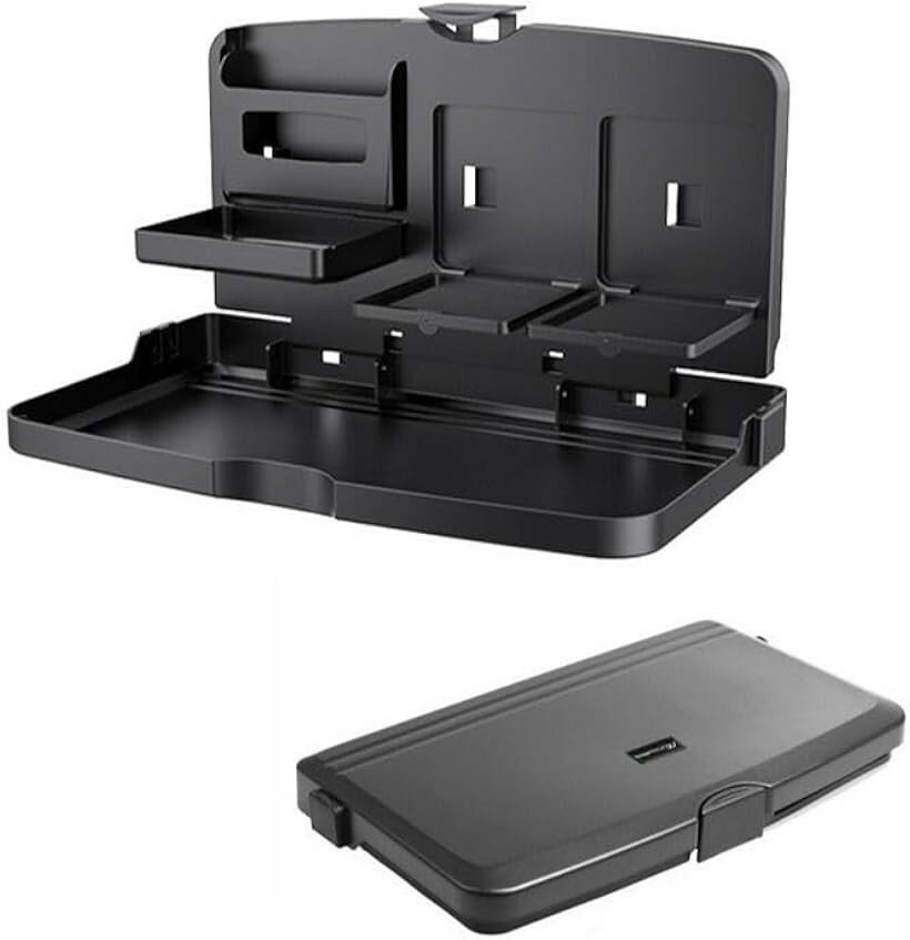 車 後部 座席 テーブル 多機能 スマホ ドリンク ホルダー リア シート トレイ 折り畳み 食事 カー 用品