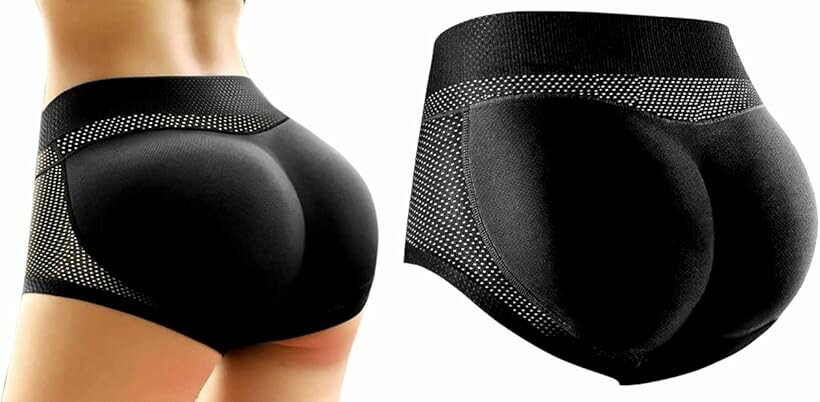 ガードル 補正 下着 ヒップアップ ショーツ パッド スタイルアップ 女装 レディース ブラック M (ブラック, M)