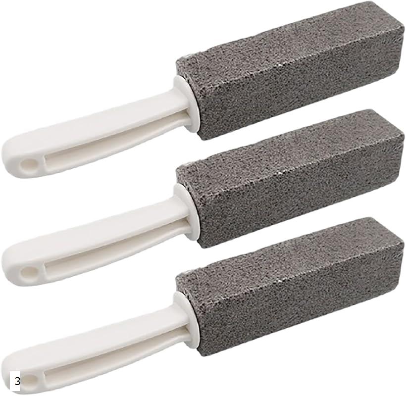 軽石クリーニングブラシ 便器 水垢落とし カルキ汚れ 黄ばみ取り ハンディ ハンドル付き 3本 3