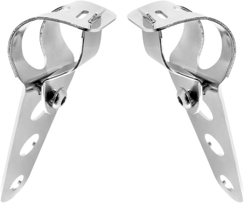 Rakuten - ヘッドライト取付用 ブラケット ステー ユニバーサル 汎用 (シルバー)