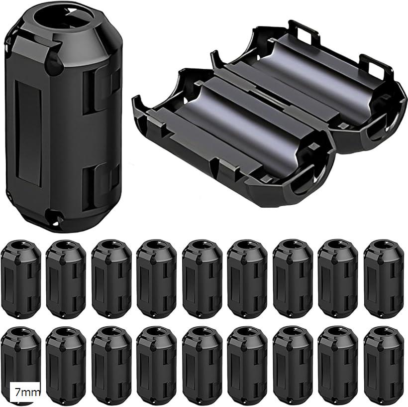 互換品 ノイズフィルター パッチンコア フェライトコア ノイズ対策 オーディオ 20個セット 3.5mm 5mm 7mm