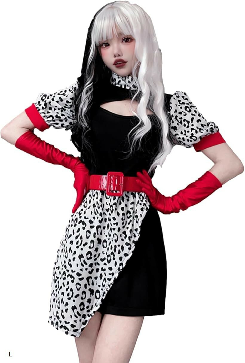 コスプレ ダルメシアン柄 コスチューム セクシー ミニスカ ハロウィン 仮装 衣装 X L