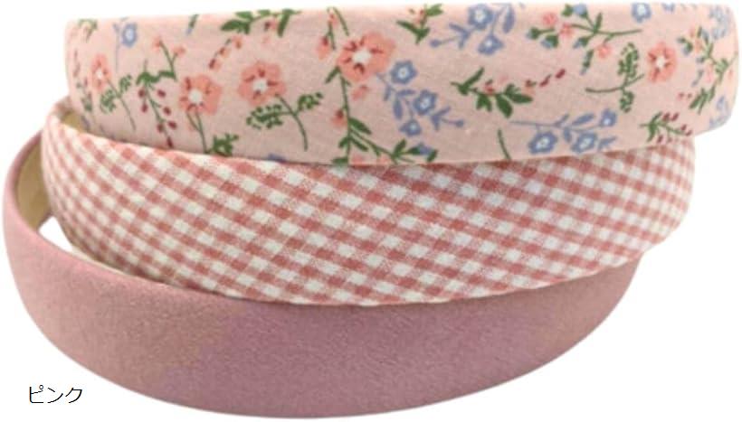 【楽天ランキング1位入賞】カチューシャ 花柄 レディース 幅広 ヘアバンド カラー セット 太め イエロ..