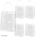 クリアバッグ 透明バッグ ビニールバッグ ラッピング 手提げ 5個セット S 13x19x8cm