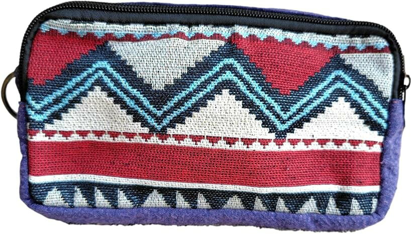 樂天商城 - 民族 刺繍 バッグ ショルダー 肩掛け 斜め掛け 手提げ トート 手加工 ハンドメイド 中 パープル (パープル)