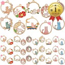 【楽天ランキング1位入賞】チャーム 猫 ハンドメイド アクセサリーパーツ 花 10種 セット