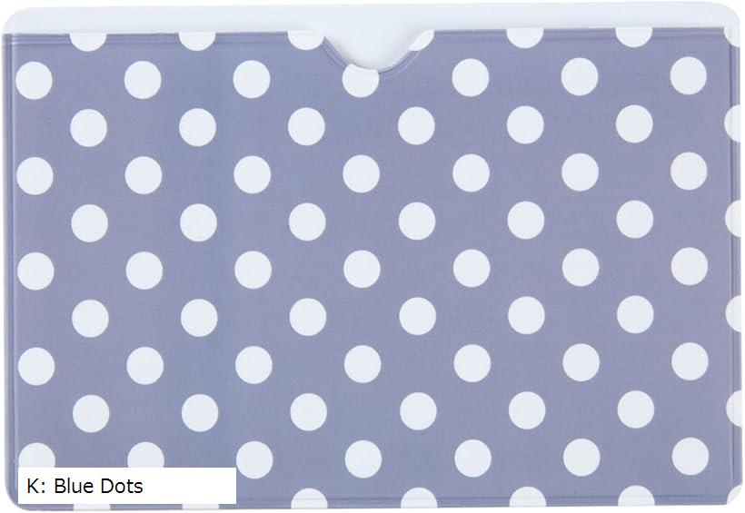 RFID スキミング防止 カードホルダー カードケース 海外旅行に便利 ICカードをプロテクト 防犯対策 スペイン人デザイナーのおしゃれな旅行用品 Blue Dots A: Retro K: Blue Dots
