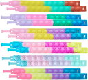お子様のプレゼントにプッシュポップ ポップイット スクイーズ ブレスレット 玩具 縁日 景品 12本セット