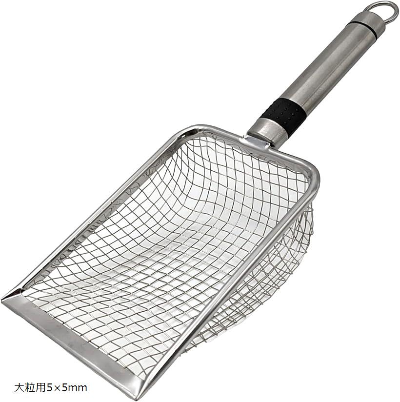 【楽天ランキング1位入賞】猫砂スコップ ステンレス 細かい 細かい砂用 大粒 大きい 鉱物 シャベル 選..