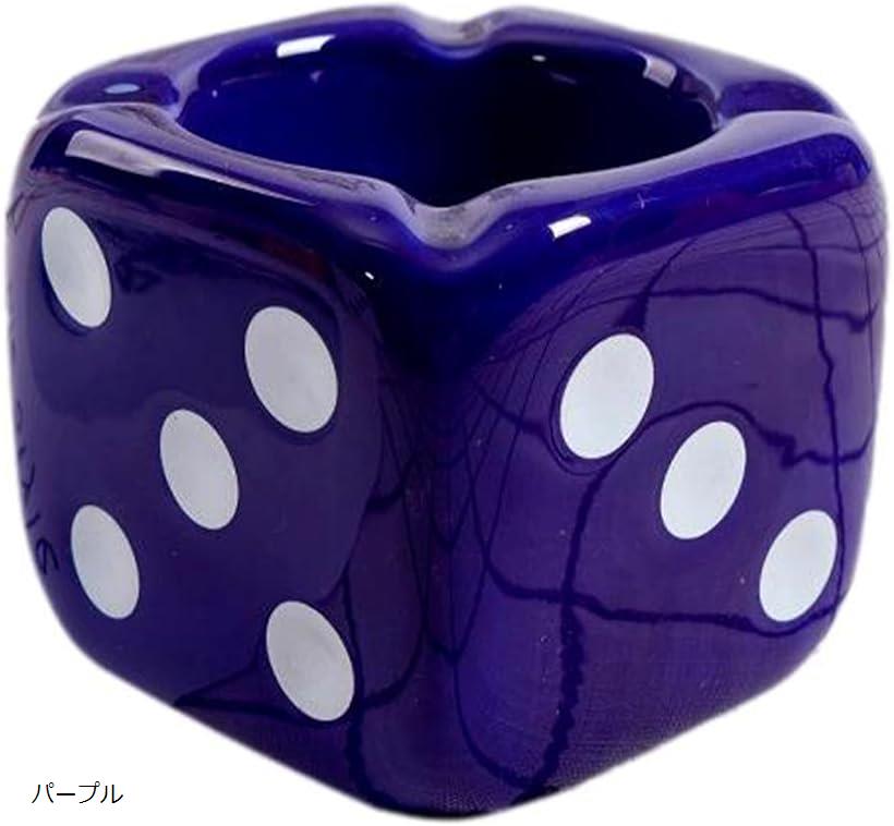 サイコロ 灰皿 卓上 正方形 ダイス おしゃれ 大容量 可愛い テーブル おもしろ ユニーク 喫煙グッズ タバコ 煙草 吸い殻 屋内 室内 イエロー グリーン ブラック レッド パープル