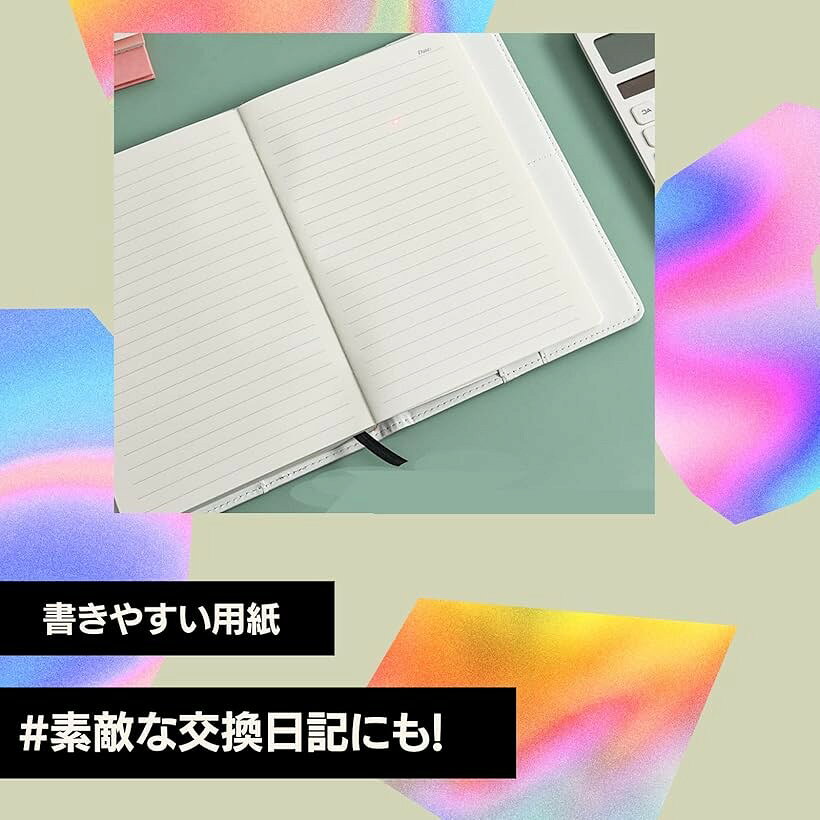 初めて 日記帳 鍵付き ノート かわいい A5 手帳 メモ帳 (ピンク, A5)