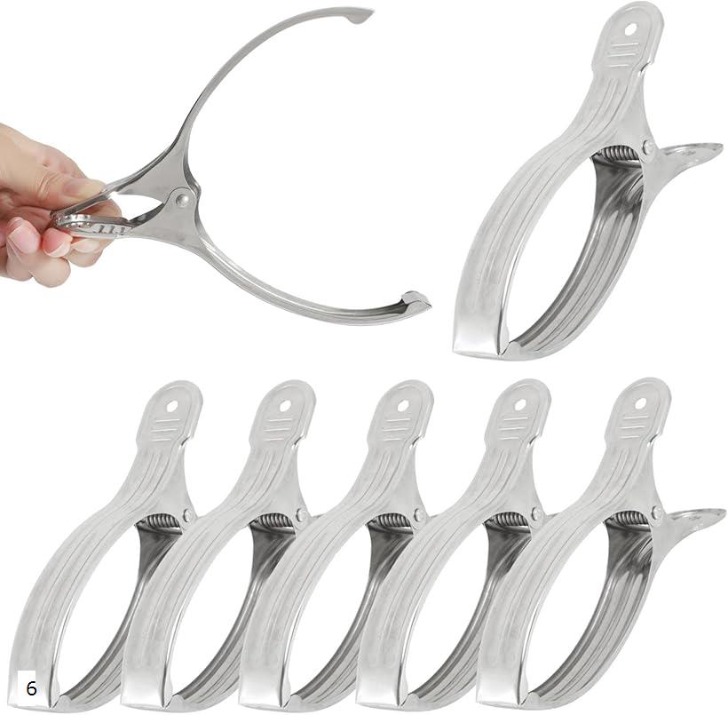 布団ばさみ ステンレス 洗濯ばさみ 超強力 大型 錆びない 幅広 開き幅12cm 6個セット 6