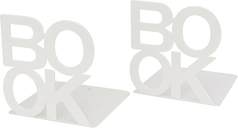 ブックエンド 2個セット BOOK デザイン おしゃれ スタンド 本立て 本棚 サポート ...