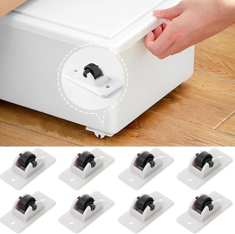 【楽天ランキング1位入賞】キャスター ミニ 貼るだけ 後付け 簡単 小型 車輪 粘着シール 8個セット