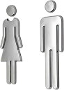 トイレ トイレマーク サインプレート かわいい おしゃれ シール 看板 男女セット