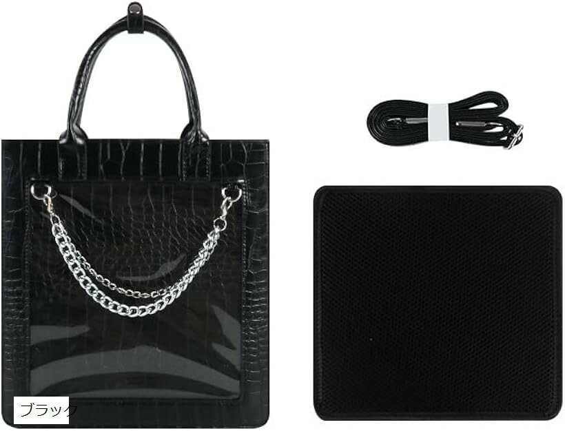痛バッグ 小さめ ミニ 2WAY トートバッグ かわいい ブラック