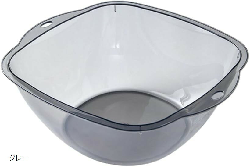 洗面器 たらい 湯おけ クリア 多機能洗面器 透明な洗面器 プラスチック洗面器 おしゃれ 洗面所 お風呂 キッチン シンク 足湯 旅行 アウトドア グレー