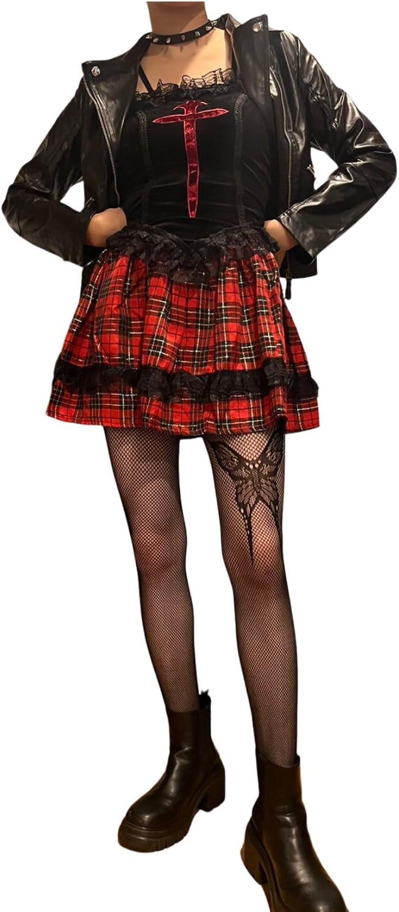 Y2K サブカル地雷 サブカル系 服 ストリート系 レディース 原宿系 地雷系 グランジ パンク コスプレセット