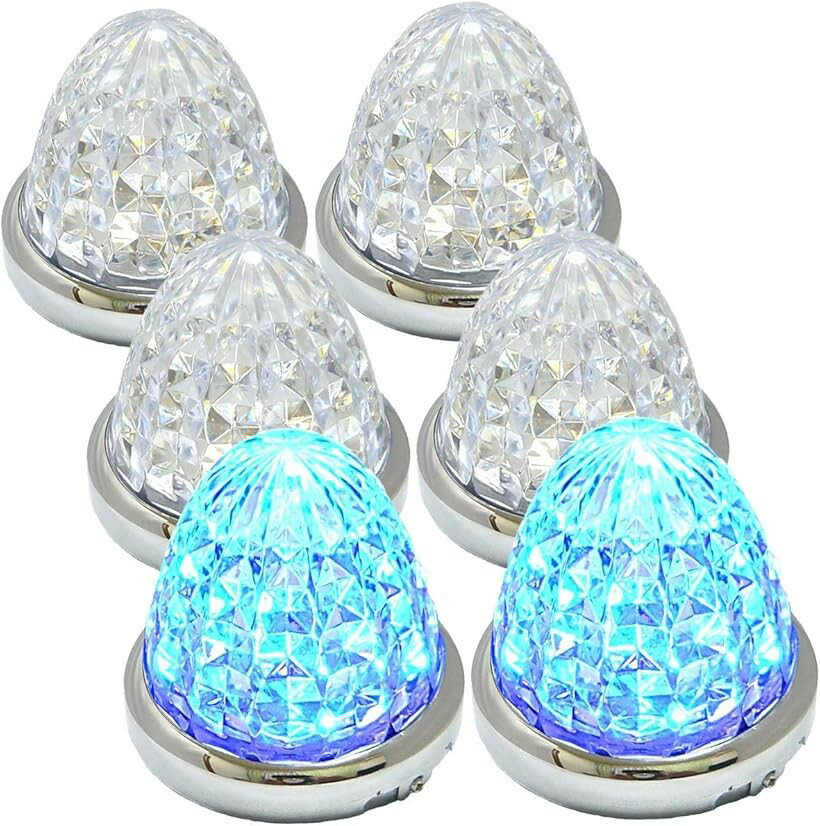 互換品 24V トラック用 LED マーカーランプ サイド 8面クリスタルカット仕様 16LED...