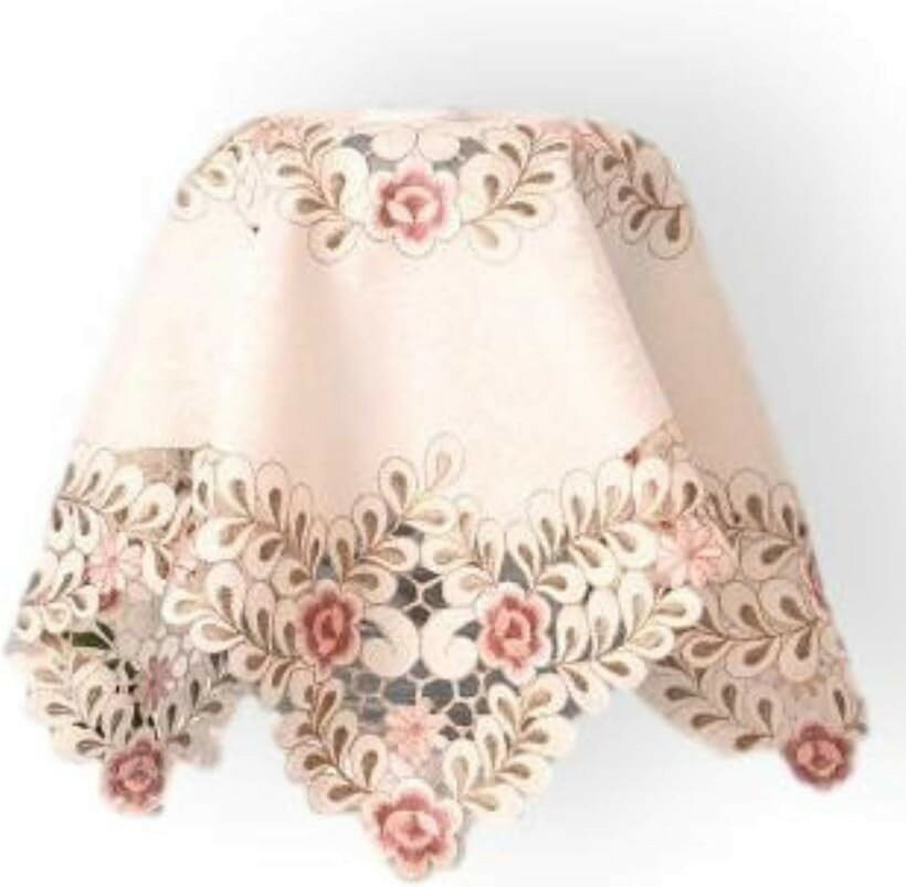 テーブルクロス‐正方形 北欧風‐刺繍レース サイドテーブル‐丸テーブル‐マルチカバー センター重ね‐ ...