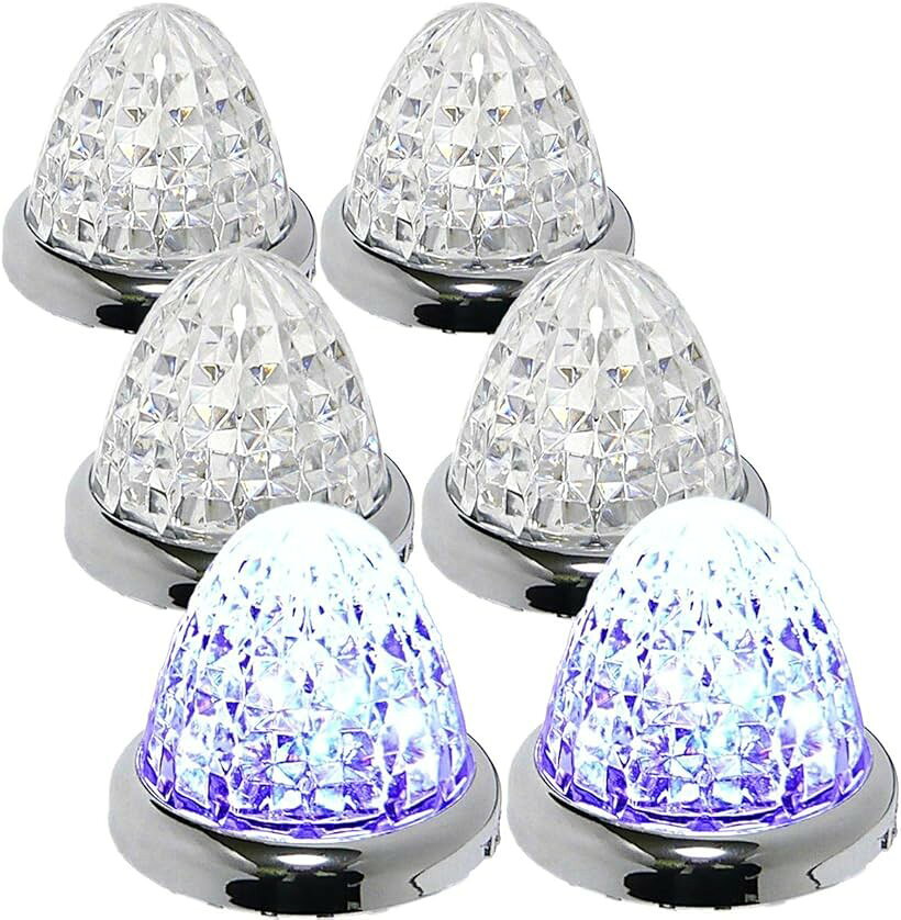 互換品 24V トラック用 LED マーカーランプ サイド 8面クリスタルカット仕様 16LED...