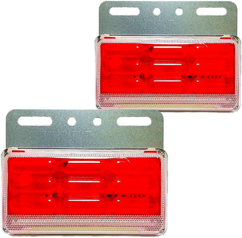 サイドマーカー LED 角型 ダウンライト付 マーカーランプ COBチップ 49発光点 トラ...