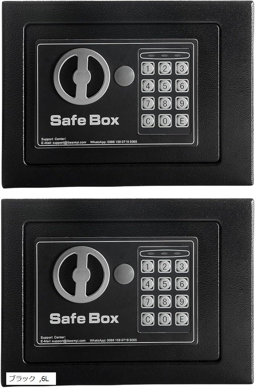 金庫 小型 家庭用 電子テンキー式 日本製 6L小型 safe 簡易 壁付け対応 ホテル金庫 防犯金庫 子供用・..